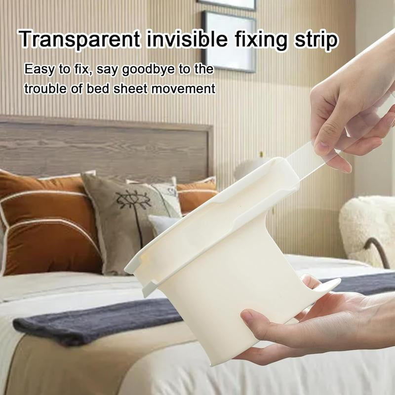 Bed sheet hanger with a hook, suitable for the corner of the bed, and suitable for mattresses of various sizes