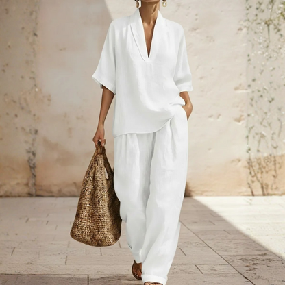 Linen Set — Effortless All-Day Style, Zero Ironing Required Shirt