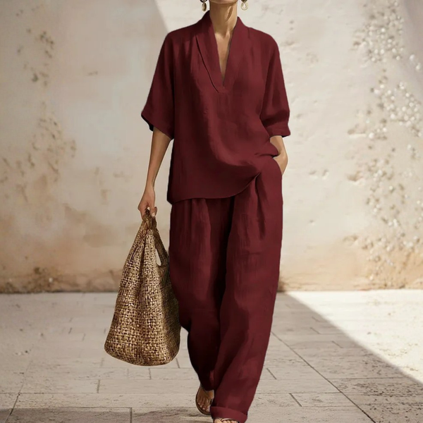 Linen Set — Effortless All-Day Style, Zero Ironing Required Shirt